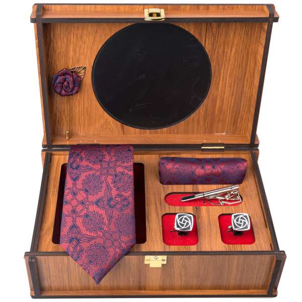 Ensemble Cravate, Pochette & Boutons de Manchette pour Homme - Banafsheh de Luxe