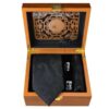 Ensemble Cravate, Pochette & Boutons de Manchette pour Homme - Noir II de Luxe