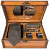 Ensemble Cravate, Pochette & Boutons de Manchette pour Homme - Marron de Luxe