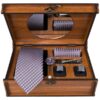 Ensemble Cravate, Pochette & Boutons de Manchette pour Homme - Bois de Luxe
