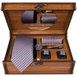 Ensemble Cravate, Pochette & Boutons de Manchette pour Homme – Bois de Luxe