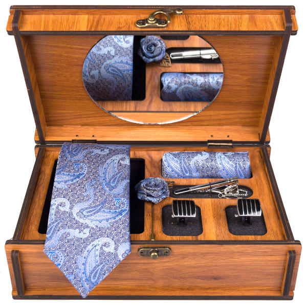 Ensemble Cravate, Pochette & Boutons de Manchette pour Homme - Darya de Luxe