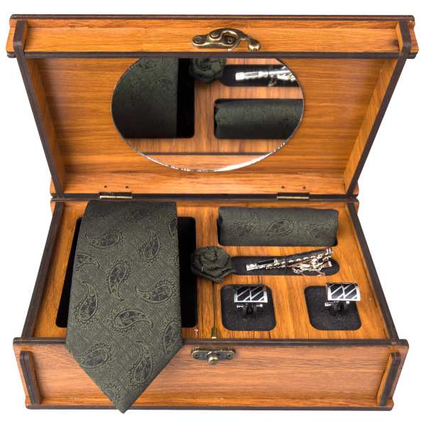 Ensemble Cravate, Pochette & Boutons de Manchette pour Homme - Franco de Luxe