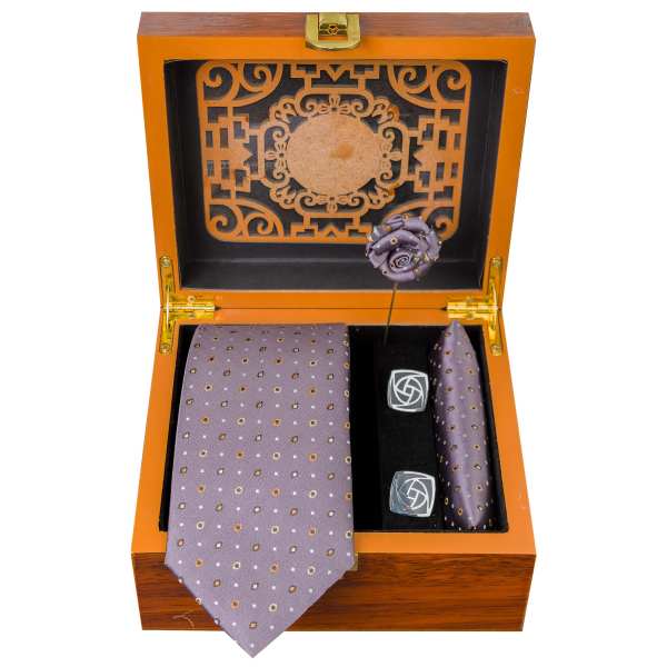 Ensemble Cravate, Pochette & Boutons de Manchette pour Homme - Hamta de Luxe