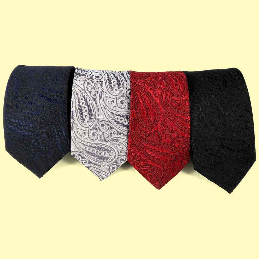 Ensemble Cravate, Pochette & Boutons de Manchette pour Homme – Gris Cendré de Luxe