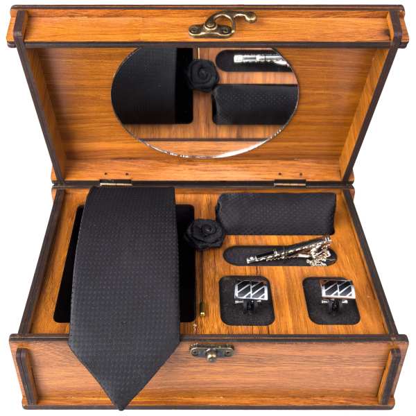 Ensemble Cravate, Pochette & Boutons de Manchette pour Homme - Latif de Luxe