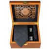 Ensemble Cravate, Pochette & Boutons de Manchette pour Homme - Noir de Luxe