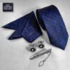 Ensemble Cravate, Pochette & Boutons de Manchette pour Homme - Océan de Luxe