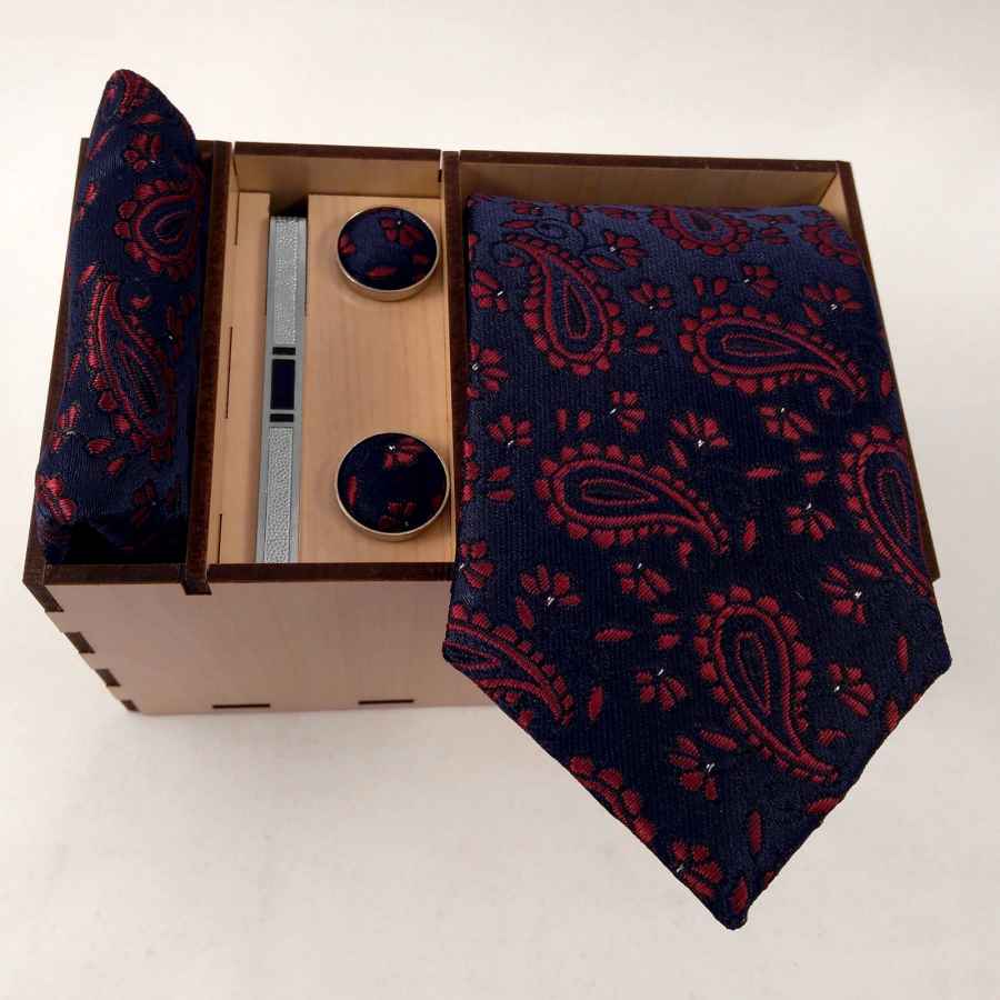 Ensemble Cravate, Pochette & Boutons de Manchette pour Homme – Spécial de Luxe