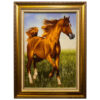 Tapis persan figuratif noué à la main de Tabriz représentant un cheval