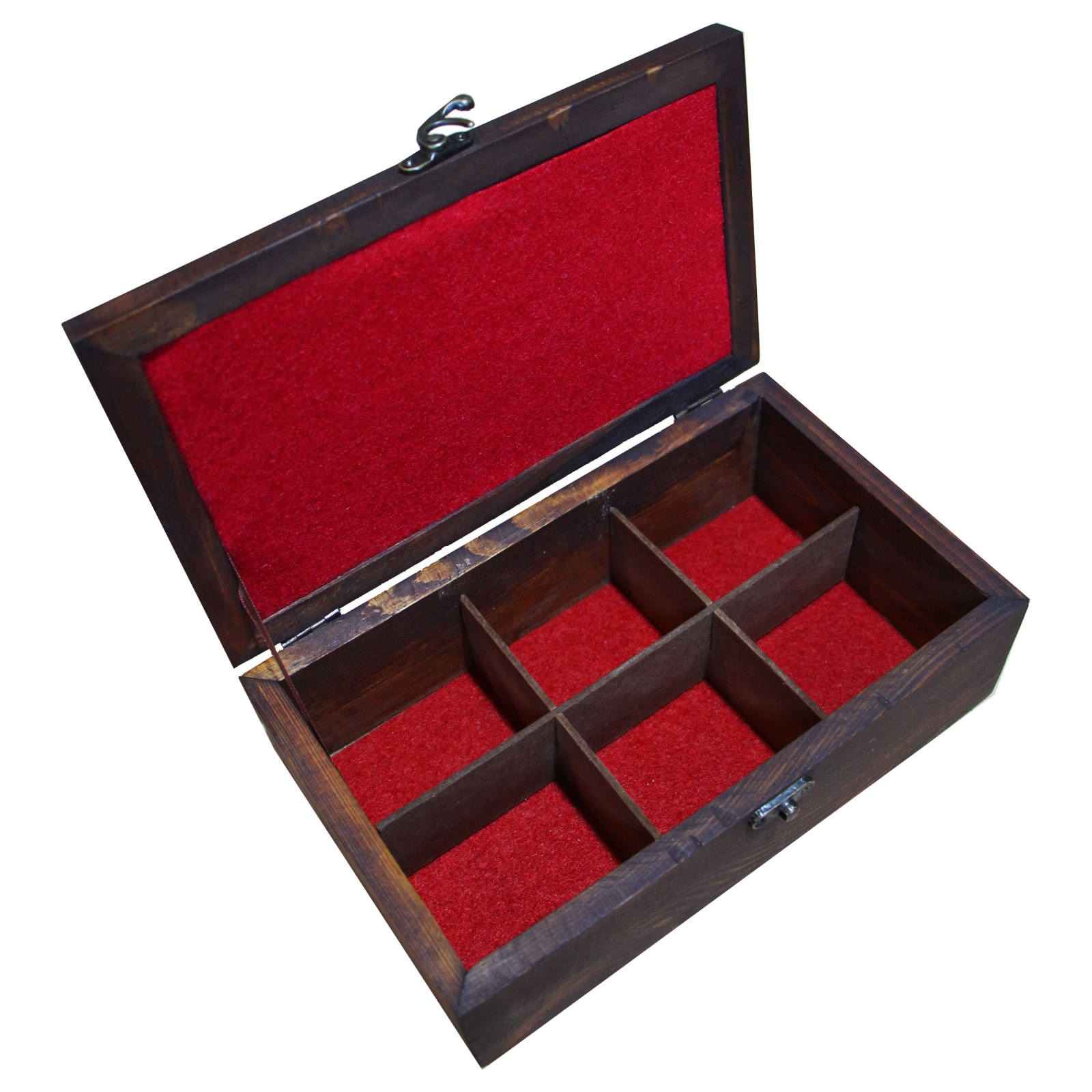 Boîte Organisatrice de Sachets de Thé en Bois avec Coffres Persan Soren