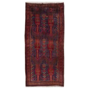 Tapis Persan Vintage Runner Fait Main Modèle Baluchi