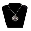Pendentif en argent gravé persan avec pierre précieuse Améthyste