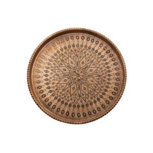 Plat de Service Persan en Cuivre Traditionnellement Martelé Savin