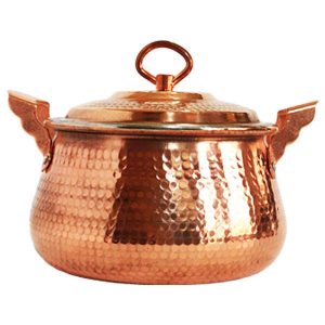 Marmite en cuivre persan – Style de cuisson martelé traditionnel Darya II