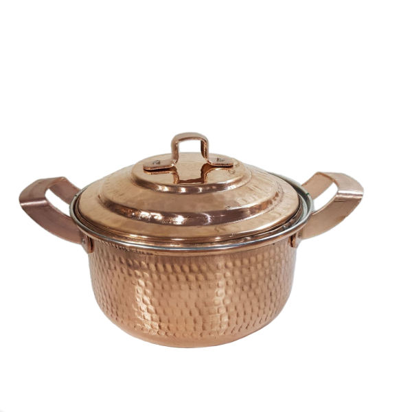Marmite en cuivre persan - Style de cuisson martelé traditionnel Rasti