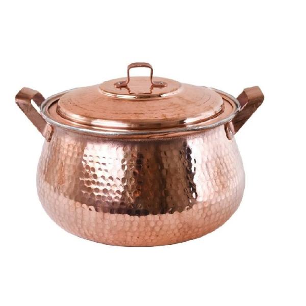 Marmite en cuivre persan - Style de cuisson martelé traditionnel Rasti III