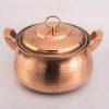 Marmite en cuivre persan - Style de cuisson martelé traditionnel Karen