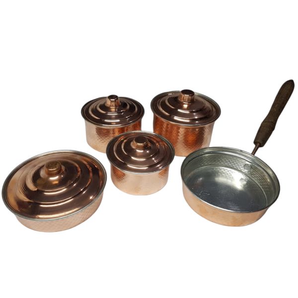 Marmite en cuivre persan - Style de cuisson martelé traditionnel Payami