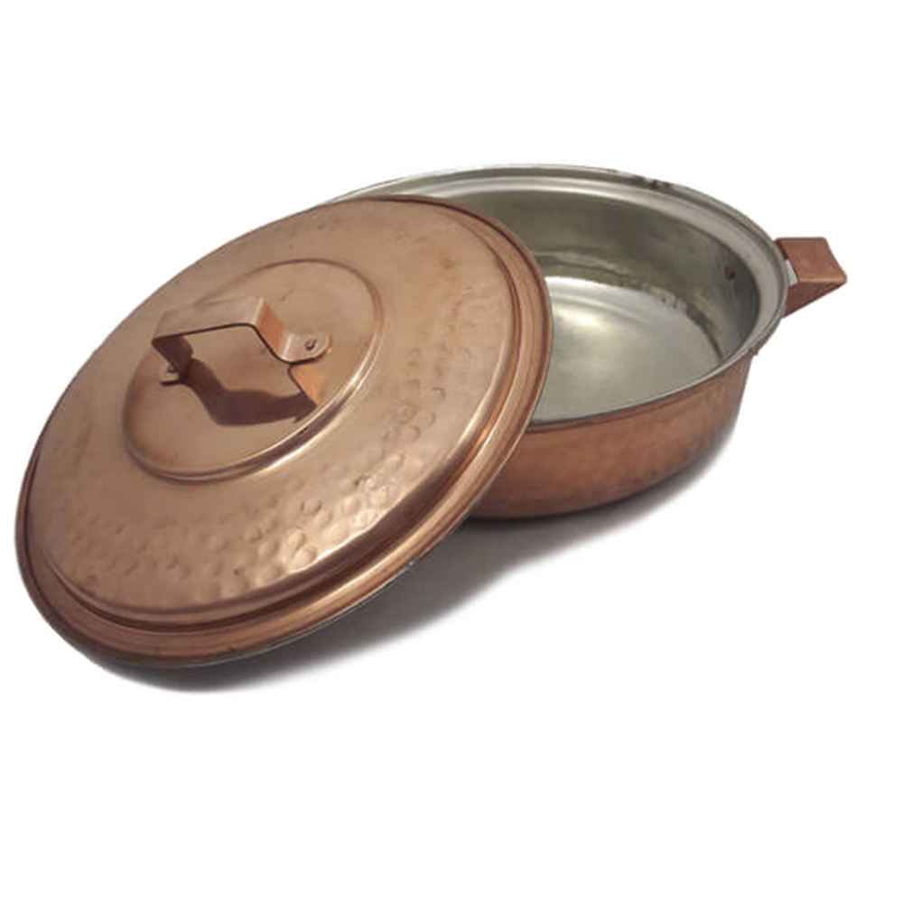Marmite en cuivre persan – Style de cuisson martelé traditionnel Sitara, Ensemble de 9
