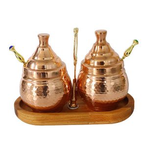 Bocal de stockage en cuivre fait main – Idéal pour l’organisation de cuisine (2x)