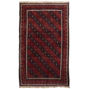 Tapis Persan Vintage Fait Main Modèle Rouge