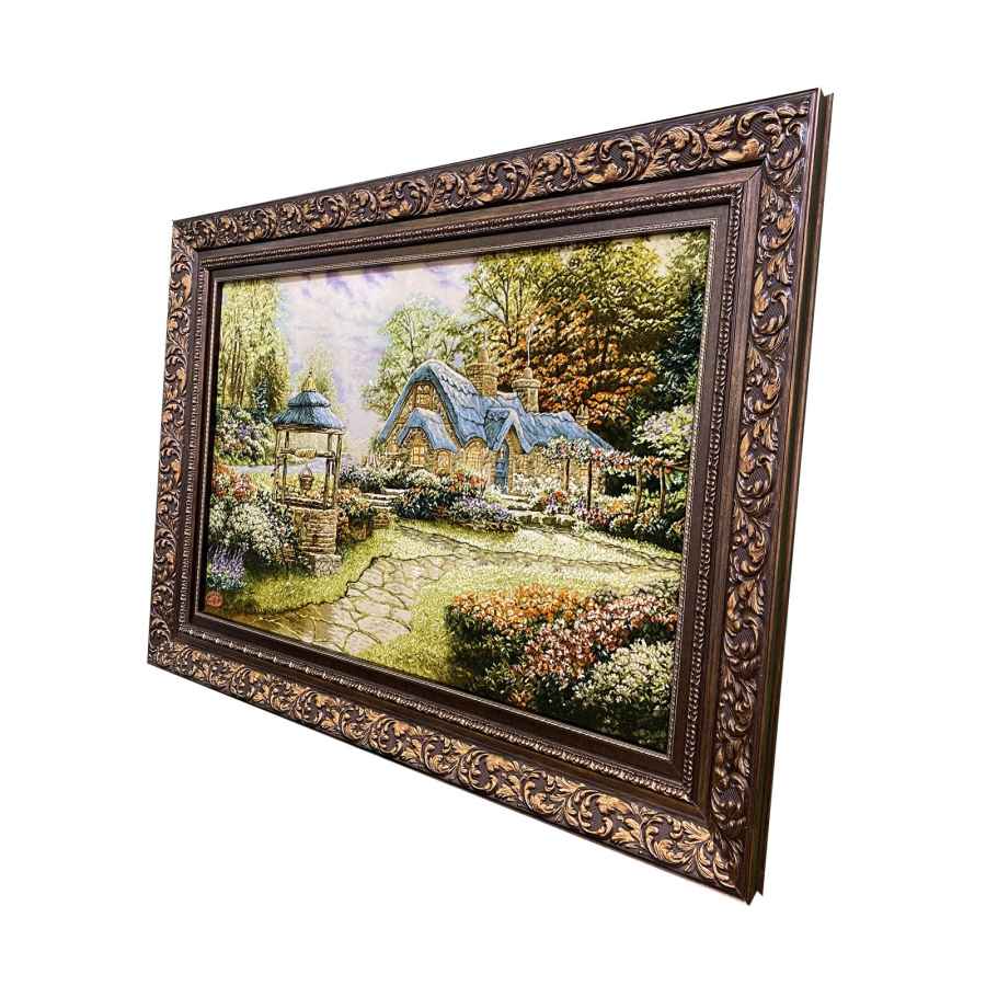 Tapis persan figuratif noué à la main de Tabriz représentant Baran (nom propre, peut rester tel quel ou être traduit selon le contexte)