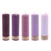 Ensemble de 5 bougies pilier en cire d'abeille modèle Banafsheh (2x)