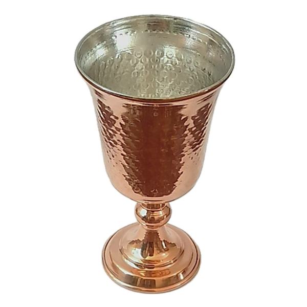 Verre à vin en cuivre persan martelé - Modèle Glsa