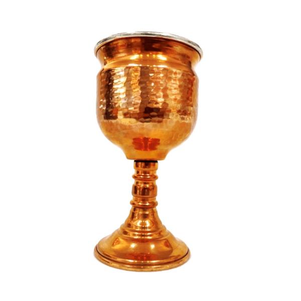 Verre à vin en cuivre persan martelé - Modèle Shafagh