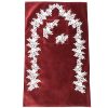 Tapis de Prière Islamique en Velours Léger Rouge