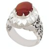 Bague en argent Aqeeq yéménite persane pour hommes - Taha