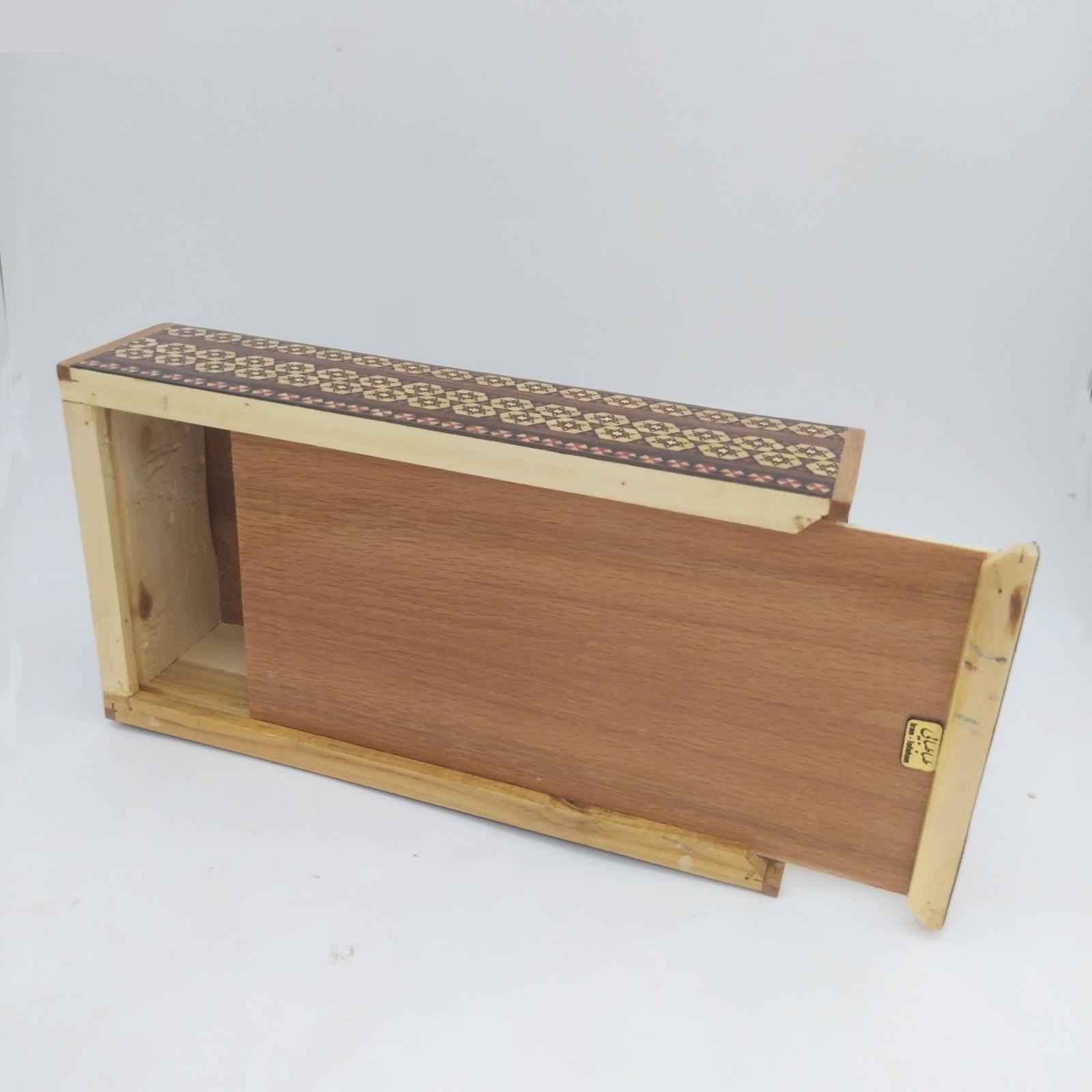 Couvercle de boîte à mouchoirs en bois persan fait main – Khatamkari Golsar