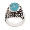 Bague en Argent Persan pour Homme avec Turquoise de Neyshabur Ahoo