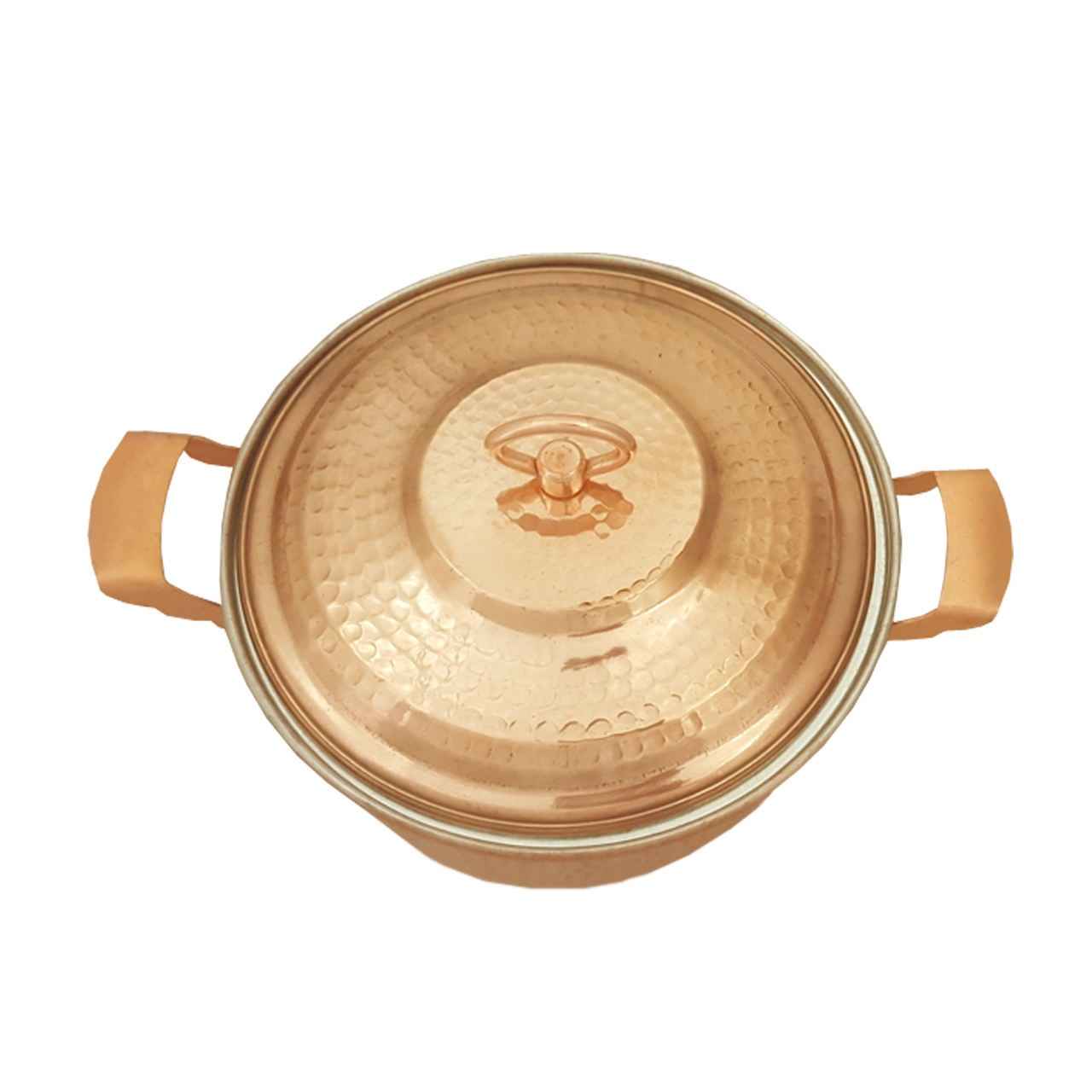 Marmite en cuivre persan – Style de cuisson martelé traditionnel Tabaan II