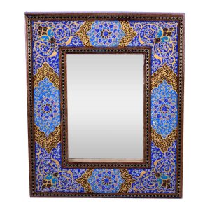 Miroir en bois persan – Design Eslimi Khatamkari