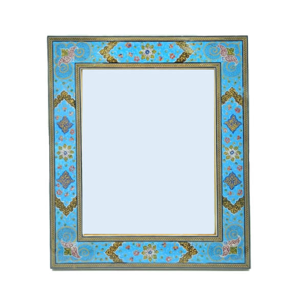 Cadre de miroir en bois persan – Modèle Kara Khatamkari