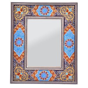 Cadre de miroir en bois persan – Modèle Mahoor Khatamkari