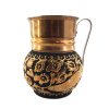 Carafe en cuivre perse martelé traditionnel Flower