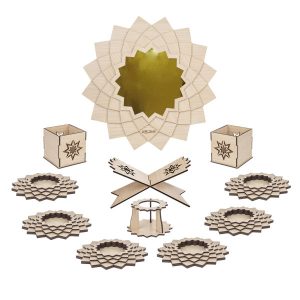 Set Haft-sin en bois avec miroir pour Nowruz, le Nouvel An persan Tala