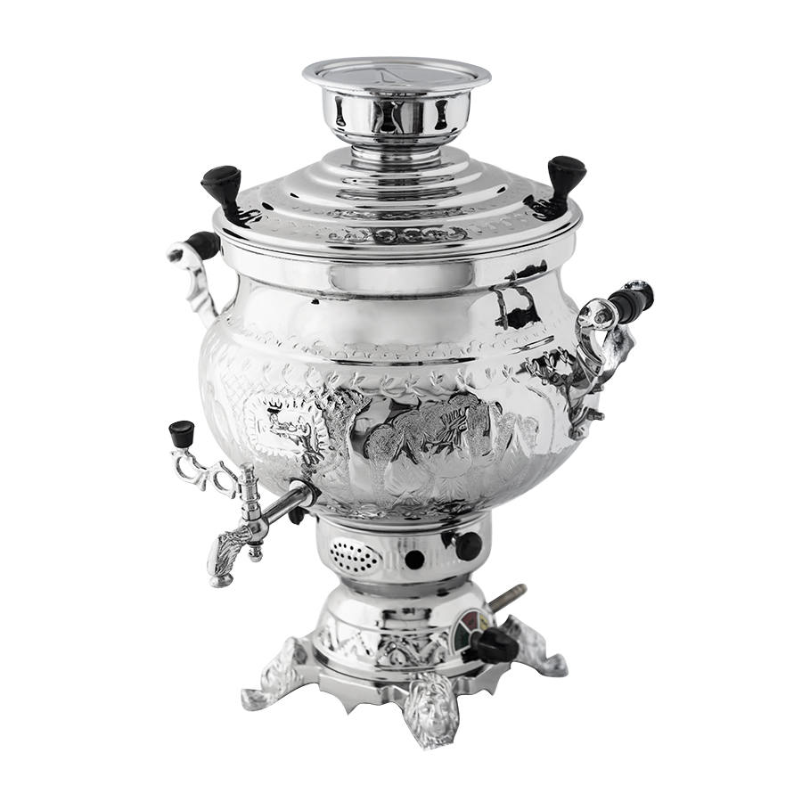 Machine à thé samovar à gaz persan design traditionnel 10 litres