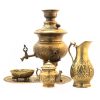 Samovar en laiton persan, théière décorative à charbon, motifs floraux 2 litres
