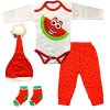 Ensemble de vêtements pour bébé Yalda 4 pièces modèle Heureux Pastèque