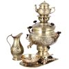 Machine à thé samovar à gaz persan en laiton design traditionnel motifs Achaemenes 8 litres