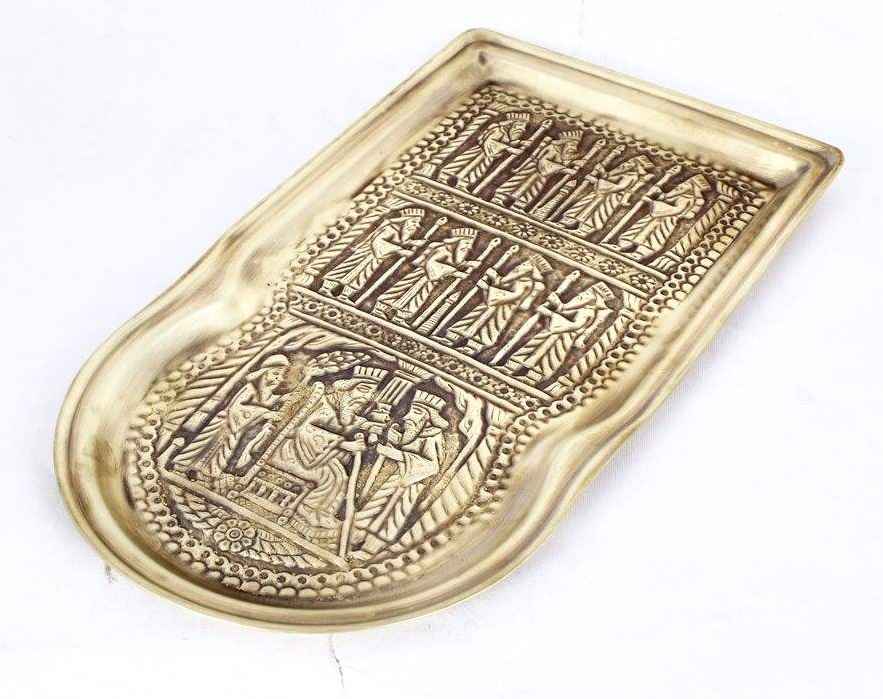 Machine à thé samovar à gaz persan en laiton design traditionnel motifs Achaemenes 8 litres