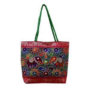 Sac fourre-tout ethnique avec modèle brodé Baluchi Elephant