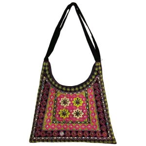 Sac Bandoulière Boho Suède Ethnique Brodé Karimi II
