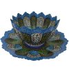 Bol et Assiette Décoratifs en Cuivre Peints à la Main avec de l'Émail Minakari Persan Soleil