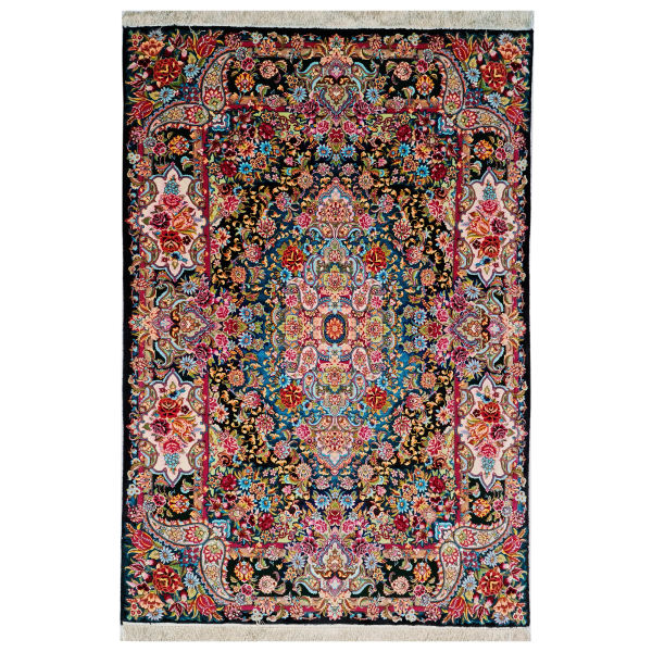 Tapis Persan Fait Main Tabriz Mélange de Soie et Laine Gilda