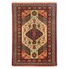 Tapis Persan en Laine Fait Main avec Design Médaillon Doré